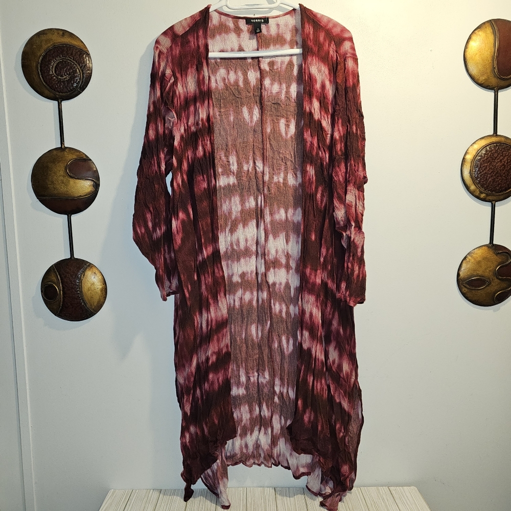 Torrid Tye-Dye Crinkle Cover-Up Size 3